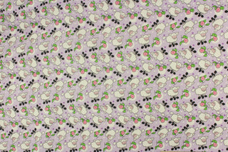 Sheep, stars, polka dots, roses, leaves, lilac, purple, white, pink, green, black, sewing projects, apparel, home decor