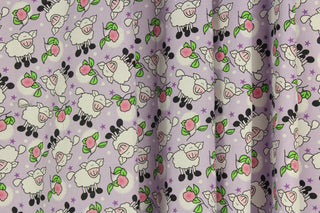Sheep, stars, polka dots, roses, leaves, lilac, purple, white, pink, green, black, sewing projects, apparel, home decor