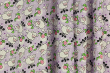 Load image into Gallery viewer, Sheep, stars, polka dots, roses, leaves, lilac, purple, white, pink, green, black, sewing projects, apparel, home decor

