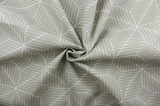 Planx blends geometric shapes with a timelessly elegant white and platinum color palette.  Boasting a durability of 50,000 double rubs, this fabric is a dependable and stylish choice for any home.  It can be used for several different statement projects including window accents (drapery, curtains and swags), decorative pillows, hand bags, bed skirts, duvet covers, upholstery and craft projects.  