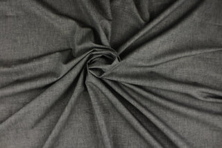 This poly/linen blend fabric in charcoal gray offers beautiful design, style and color to any space in your home.  It is perfect for window treatments (draperies, valances, curtains, and swags), bed skirts, duvet covers, light upholstery, pillow shams and accent pillows.  We offer Obi in other colors.