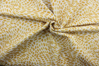 Everly in Limoncello is a polyester fabric featuring a yellow and white abstract design. Incredibly versatile, it can be used for window accents, cornice boards, accent pillows, bedding, headboards and upholstery. It offers a contemporary look perfect for any environment.