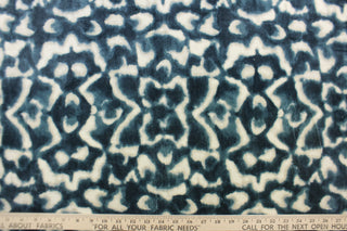 This woven upholstery weight fabric in indigo blue and white is suited for uses that requires a more durable fabric.  The reinforced backing makes it great for upholstery projects including sofas, chairs, dining chairs, pillows, handbags and craft projects.  It is soft and pliable and would make a great accent to any room.