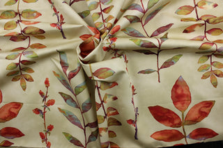 4 Yards ~ Waverly Leaf of Faith in Flaxseed