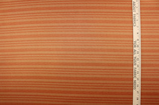 This 2-pass drapery lining features stripes in orange.  It is used to keep rooms cooler in the summer and warmer in the winter.  The fabric lining adds fullness to your window treatments.  It is light weight and easy to sew and simple to maintain.