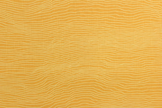 This screen printed fabric features a striae design in orange and yellow.  It can be used for several different statement projects including window accents (drapery, curtains and swags), toss pillows, bed skirts, light duty upholstery, handbags and duvet covers. It has a soft workable feel yet is stable and durable.  