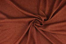 Load image into Gallery viewer, This fabric in pumpkin (dark orange) offers beautiful design, style and color to any space in your home.  It has a soft workable feel and is perfect for window treatments (draperies, valances, curtains, and swags), bed skirts, duvet covers, light upholstery, pillow shams and accent pillows.  We offer Ratio in other colors.
