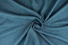 Load image into Gallery viewer, This fabric in peacock blue offers beautiful design, style and color to any space in your home.  It has a soft workable feel and is perfect for window treatments (draperies, valances, curtains, and swags), bed skirts, duvet covers, light upholstery, pillow shams and accent pillows.  We offer Ratio in other colors.
