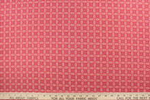 Load image into Gallery viewer, Diamonds is from the &quot;First Frost&quot; collection by Amanda Murphy.  The tone on tone fabric features diamond shapes and is enhanced with a shimmering pearlescent finish.  The versatile lightweight fabric is soft and easy to sew.  It would be great for quilting, crafting and sewing projects.  Colors include red and white.
