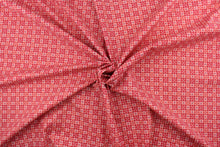 Load image into Gallery viewer, Diamonds is from the &quot;First Frost&quot; collection by Amanda Murphy.  The tone on tone fabric features diamond shapes and is enhanced with a shimmering pearlescent finish.  The versatile lightweight fabric is soft and easy to sew.  It would be great for quilting, crafting and sewing projects.  Colors include red and white.
