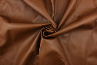 Faux Leather Fabric in Spanish Brown