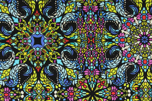  Bangkok is an intricate print from the "Where In The World" collection and features a kaleidoscope of colors. The versatile lightweight fabric is soft and easy to sew.  It would be great for quilting, crafting and sewing projects.  Colors include hot pink, red, teal, green, purple, yellow, white and black.