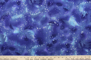 This fabric features ferns with a distressed look that enhances the design.  Colors included are various shades of blue.  It has a nice soft hand and would be great for quilting, crafting and home decor.  We offer this fabric in several different colors.