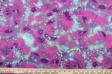 Load image into Gallery viewer, This fabric features ferns with a distressed look that enhances the design.  Colors included are various shades of pink and purple with hints of light green and blue. It has a nice soft hand and would be great for quilting, crafting and home decor.  We offer this fabric in several different colors.
