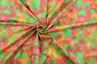 This fabric features ferns with a distressed look that enhances the design.  Colors included are green, pink, red and orange.  It has a nice soft hand and would be great for quilting, crafting and home decor.  We offer this fabric in several different colors.