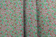Load image into Gallery viewer, Yellow, blue, pink, lilac, quilting prints, quilting, leaves, home decor, green, flowers, floral, crafting, cotton, apparel, 100% cotton
