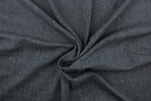 Load image into Gallery viewer, This wool features a herringbone design in a blue gray.

