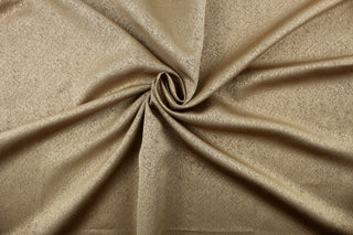 Beemus is a contemporary jacquard fabric in golden brown with a slight sheen. 