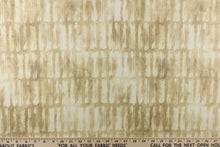 Load image into Gallery viewer, This fabric features a basket weave design in shades of beige and off white.

