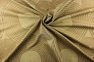 Geometric multi-layer, circular pattern in tone on tone colors in beige, khaki, brown and gold tones