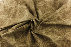 This gorgeous cognac brown fabric features a geometric diamond pattern. 