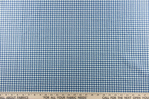 The porcelain blue offers a small check or gingham with cream. 