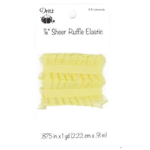 Lemonade 7/8" Sheer Ruffle Elastic