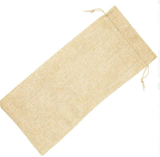 Burlap Wine Bag with Drawstring